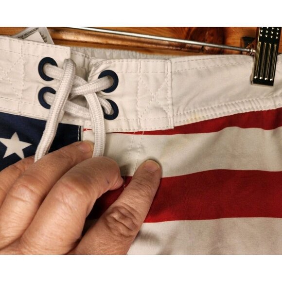 Polo Ralph Lauren Kids Patriotic Flag Swim Trunk Shorts Red White Blue L 14/16 - Picture 6 of 16